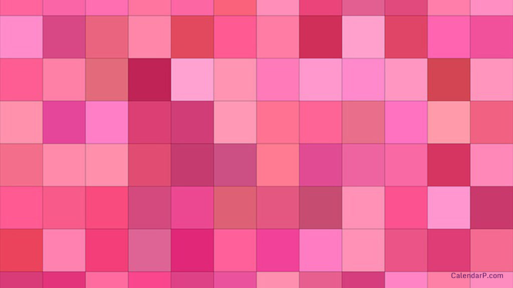 YouTube Channel Art, Banner: Glitter Pink Cubes, Squares – CalendarP
